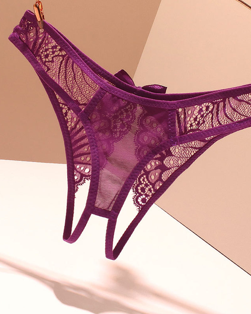 Sexy Lace Crotchless Stretch Thong