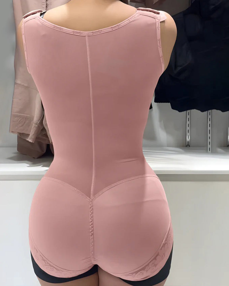 Women's Tummy-Controlling Buttocks-Lifting Lace Patchwork One-Piece Body Shaper
