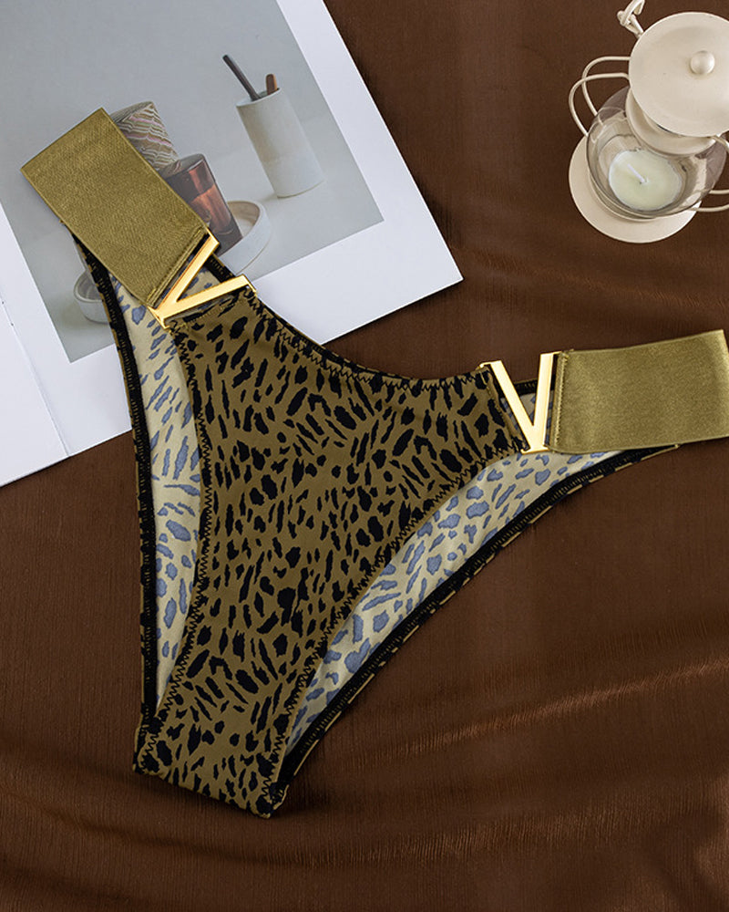Seamless Sexy Colorblock Printed Panties