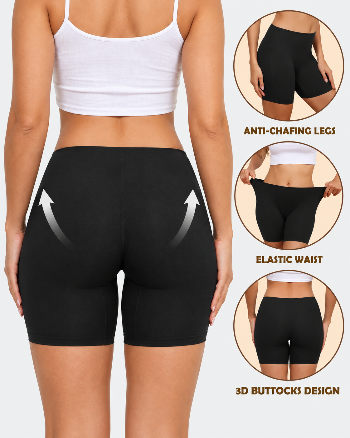 2-Pack High Waist Seamless Tummy Control Butt Lifter Shaping Shorts