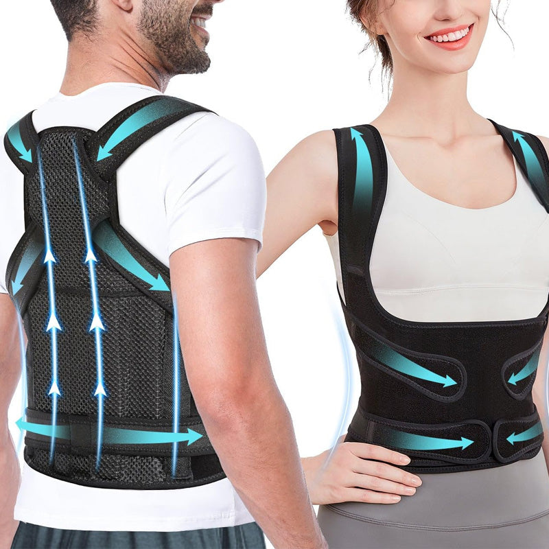 Adult Breathable Mesh Support Invisible Shoulder Open Back Posture Back Corrector