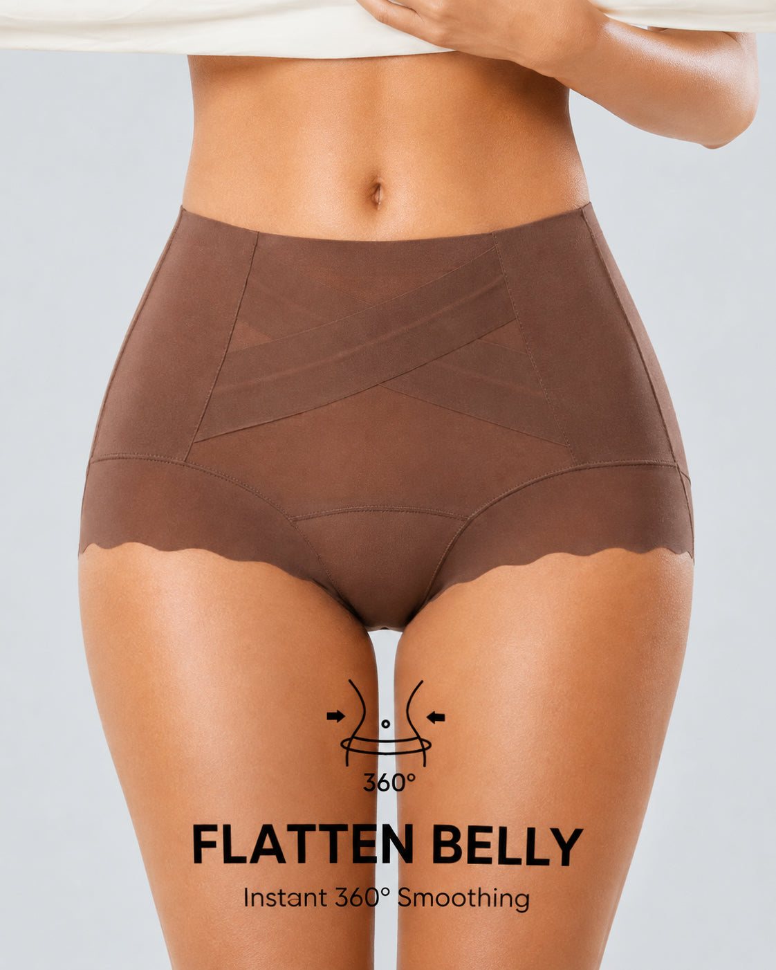 3-Pack High Waist Crossover Tummy Control Seamless Shaping Panties
