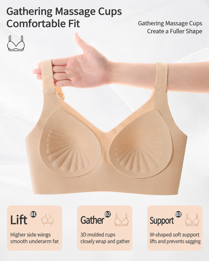 2-Pack Seamless Lace Breathable Push-Up Bra