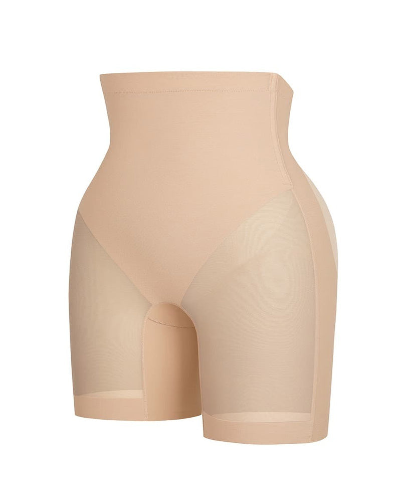 Women's Tummy Slimming Legs Back Low Waist Close-Fitting Mesh Body Shaping Buttocks Shorts