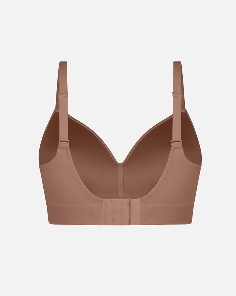 Women's Solid Color No-Wire Push-Up Seamless Comfortable Full Cup Bra