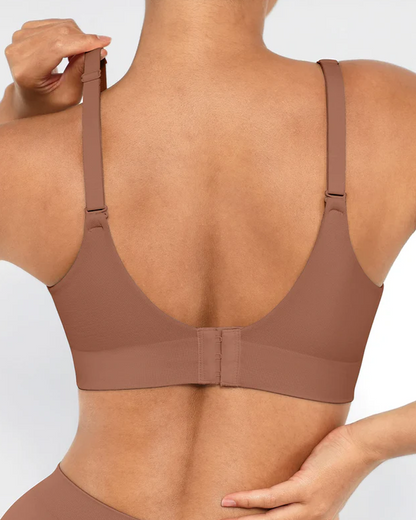 Women's Solid Color No-Wire Push-Up Seamless Comfortable Full Cup Bra