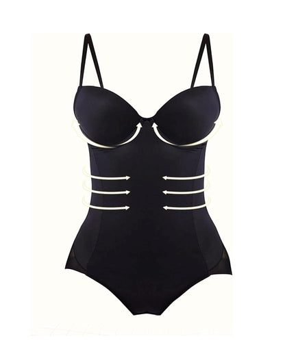 Women's Tummy-Control Sleeveless Tube Top Hip Lace One-Piece Body Shaper