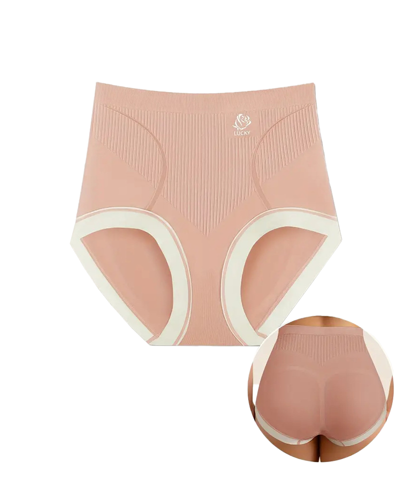 Women's High Waist Seamless Colorblock Full Coverage Casual Comfort Breathable Briefs