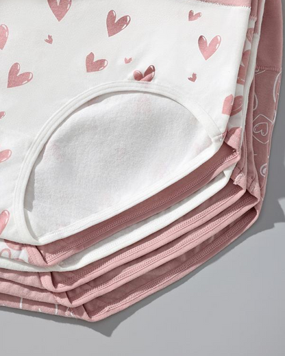 Women's Breathable Soft Love Heart Cotton Printed Panties