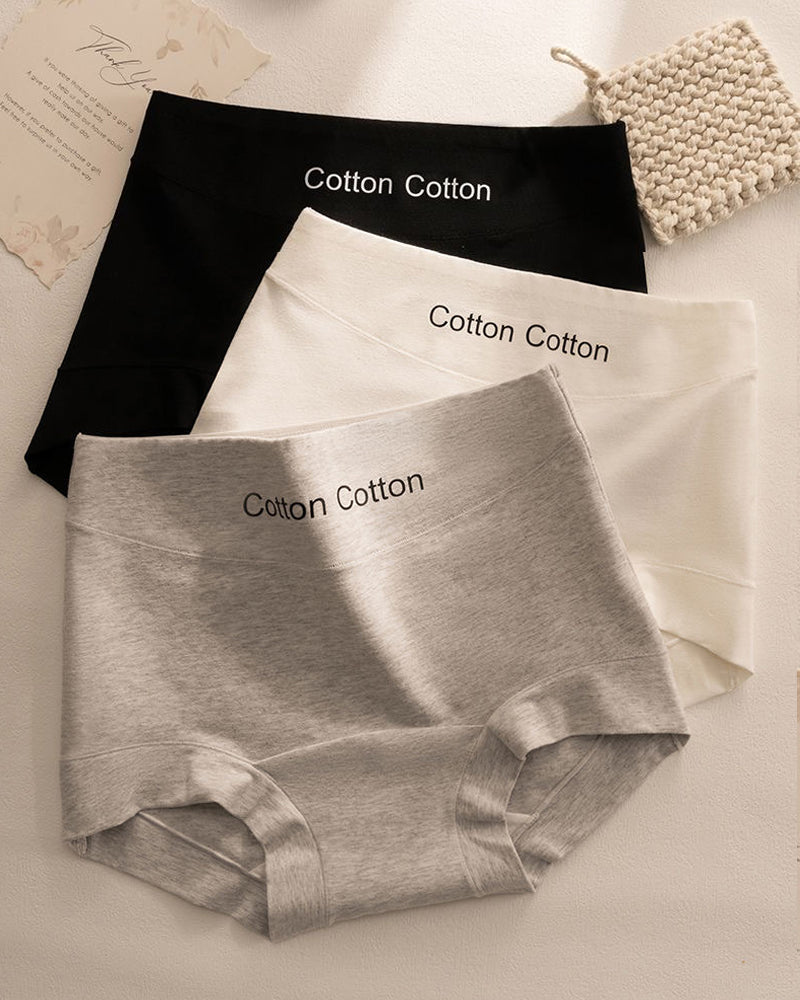 Women's Antibacterial Pure Cotton Seamless High Waist Comfortable Briefs