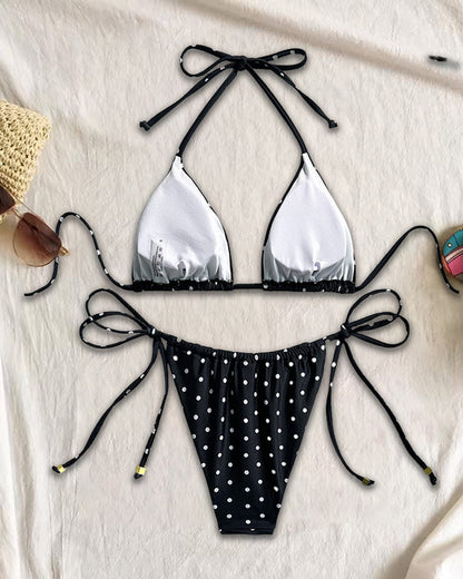 Women's Beach Vacation Printed Bikini Set