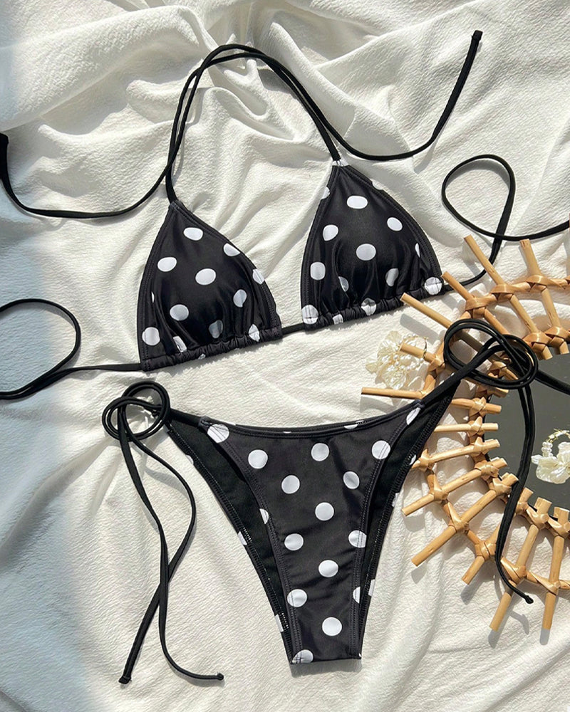 Women's Beach Vacation Printed Bikini Set