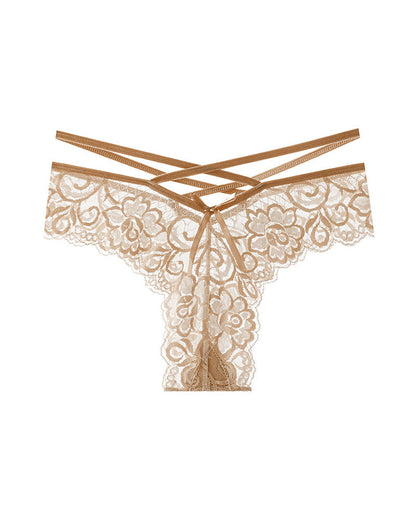Sexy Jacquard Lace Low Rise Briefs