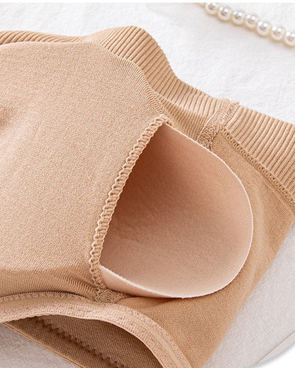 Women's Non-Slip Silicone Push-Up Detachable Shoulder Straps Without Steel Ring Bra