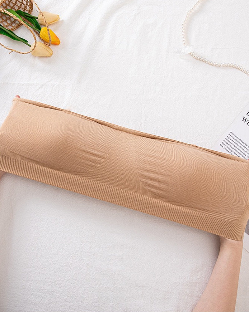Women's Non-Slip Silicone Push-Up Detachable Shoulder Straps Without Steel Ring Bra
