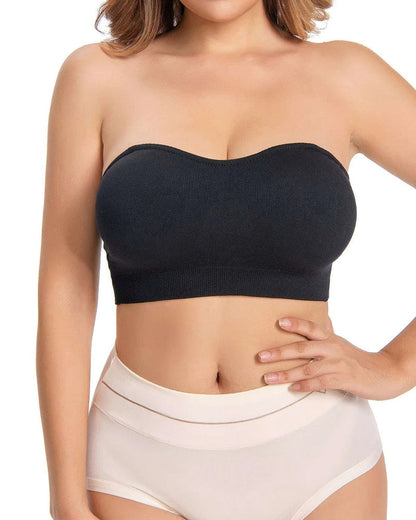 Women's Non-Slip Silicone Push-Up Detachable Shoulder Straps Without Steel Ring Bra