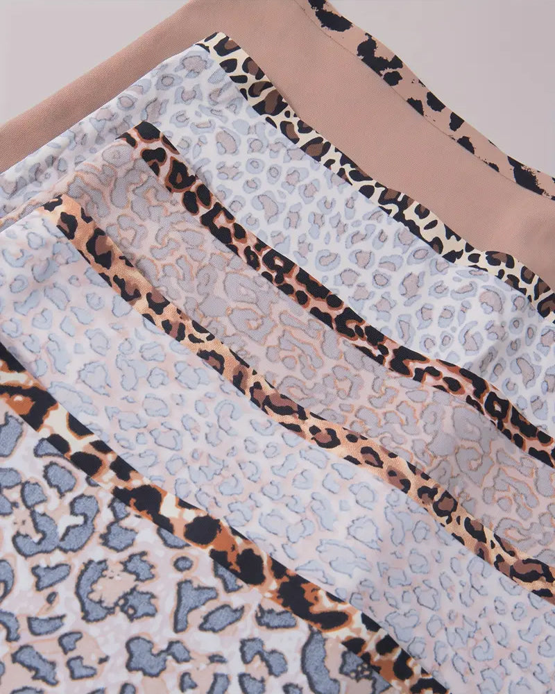 Women's Leopard Print/Solid Seamless Comfortable Breathable Boxer Briefs