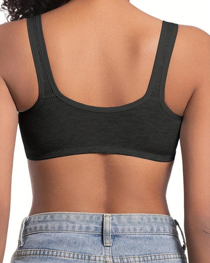 3-Pack Seamless Adjustable Front-Clasp Wireless Push-Up Bras