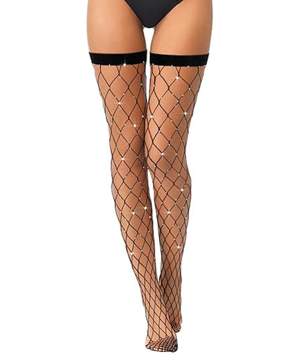 3-Pack Sexy Diamond Lace Stockings