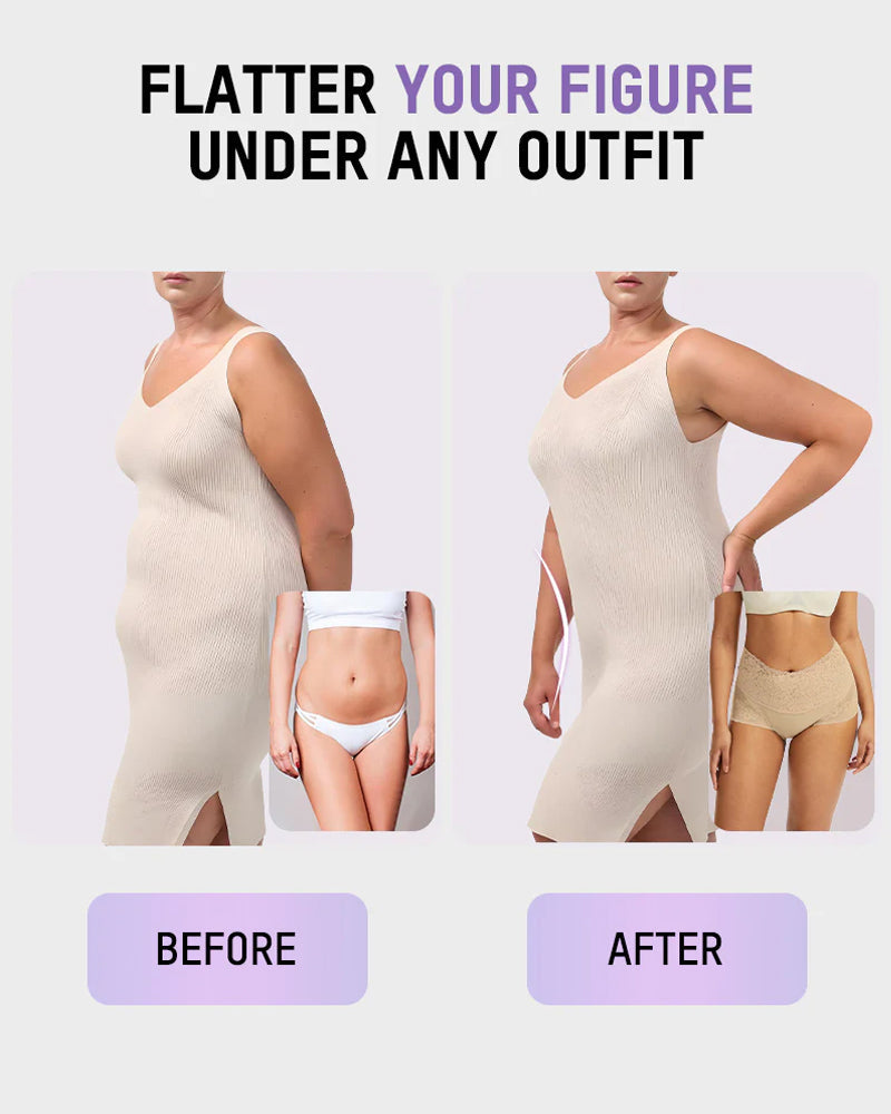 3-Pack High-Waist Lace V-Shaped Breathable Tummy-Control Panties
