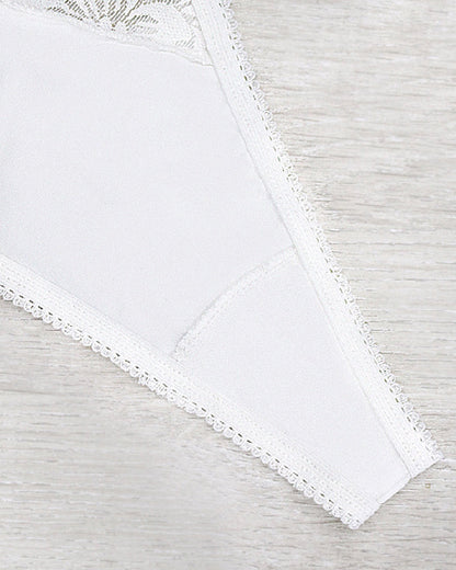 Sexy Lace Flower Stretch Thong