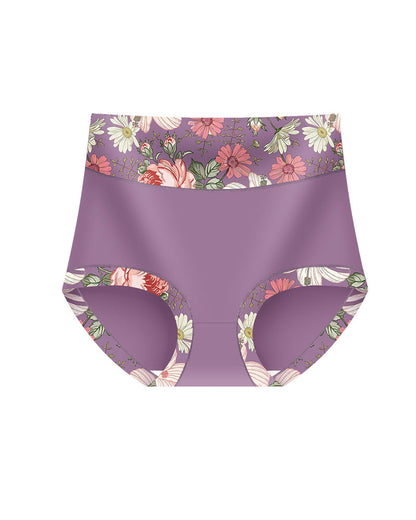 Floral Print High-Waisted Women's Tummy-Control Briefs