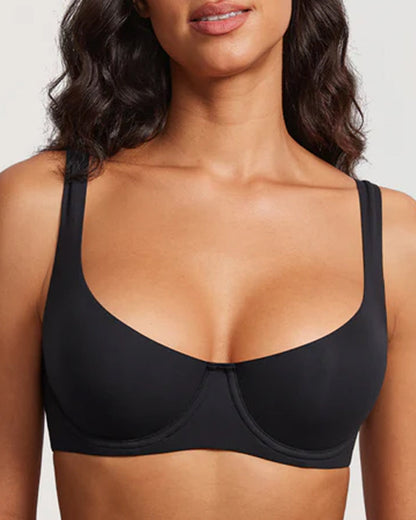 Women's Plus Size Soft Wire-Free Half Cup Bra