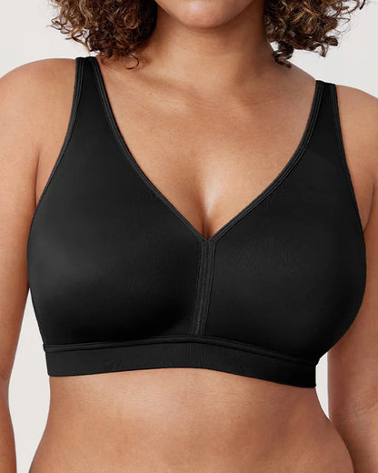 Wire-free Deep V Full Cup Comfortable Bra