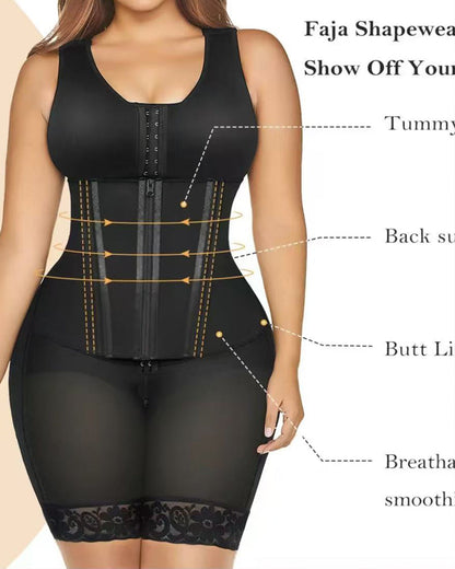 Women's Double Pressure Chest Wrap Abdomen Compression Breathable Body Shaper