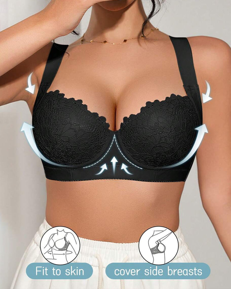 Women's Comfortable Push-Up Lace Underwire Bra