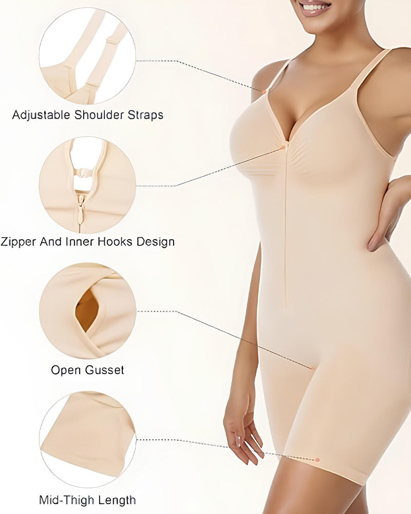 Women's Stretch Fabric Breathable Mesh Body Shaper Tummy Control Tights