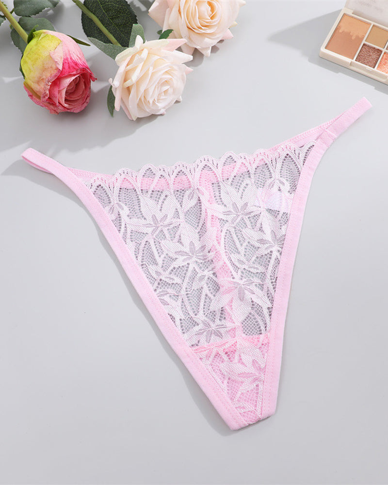 Low-Rise Breathable Lace Sexy Seamless String T-Back