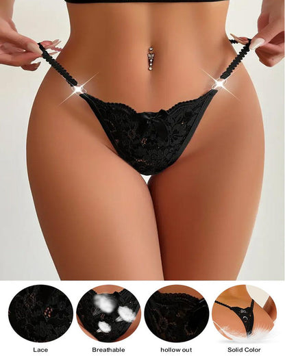 Women's Sexy Floral Lace Translucent Thong