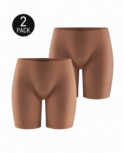 2-Pack High Waist Seamless Tummy Control Butt Lifter Shaping Shorts