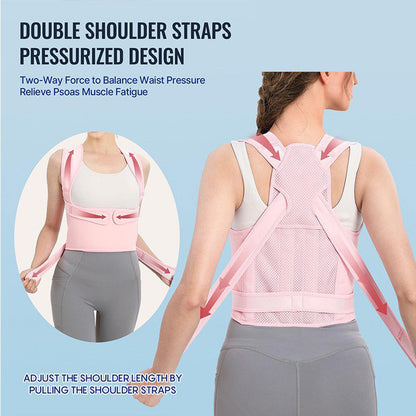 Adult Breathable Mesh Support Invisible Shoulder Open Back Posture Back Corrector
