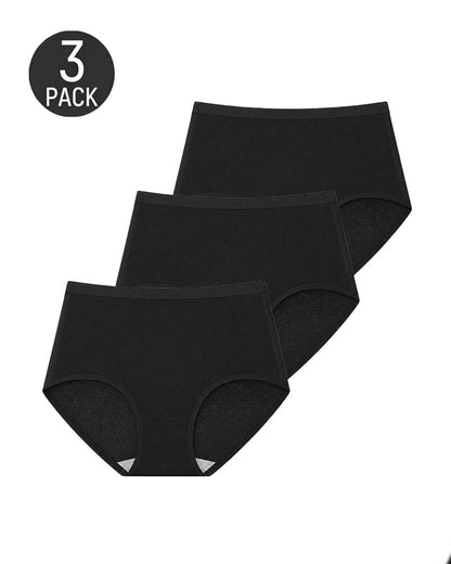 3-Pack Plus Size Mesh Ice Silk Breathable Seamless Panties