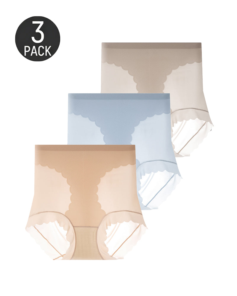 3-Pack High Waist Breathable Seamless Panties