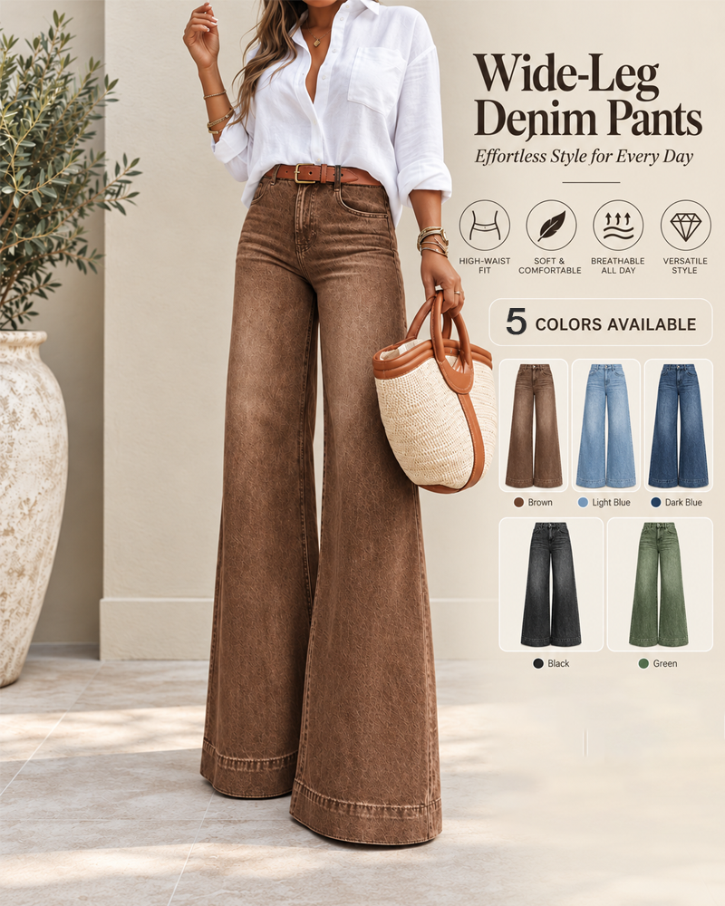 Elegant High-Waisted Extra Wide-Leg Jeans