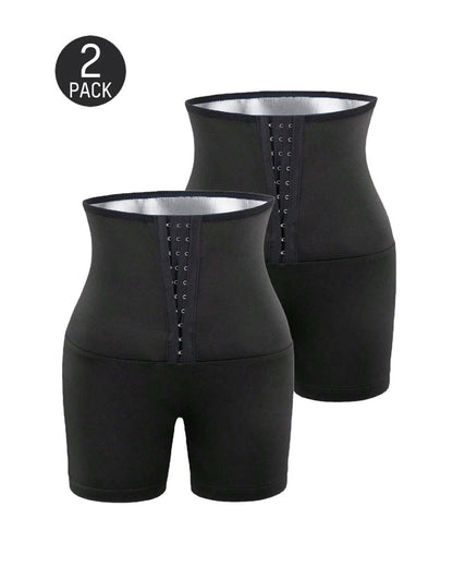 Women's Sauna Body Shaping Compression High Waist Fitness Sports Shorts