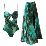 Swimsuit and skirt