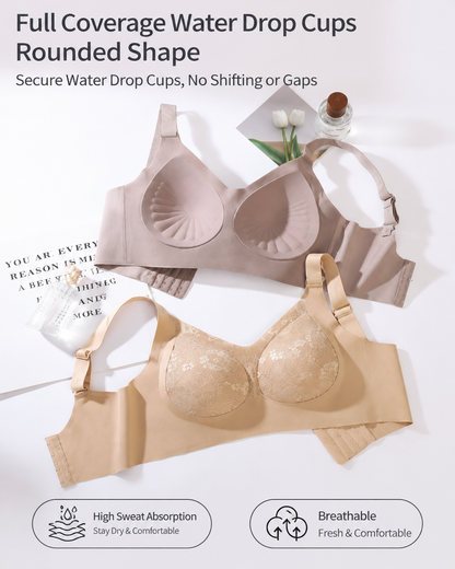 2-Pack Seamless Lace Breathable Push-Up Bra