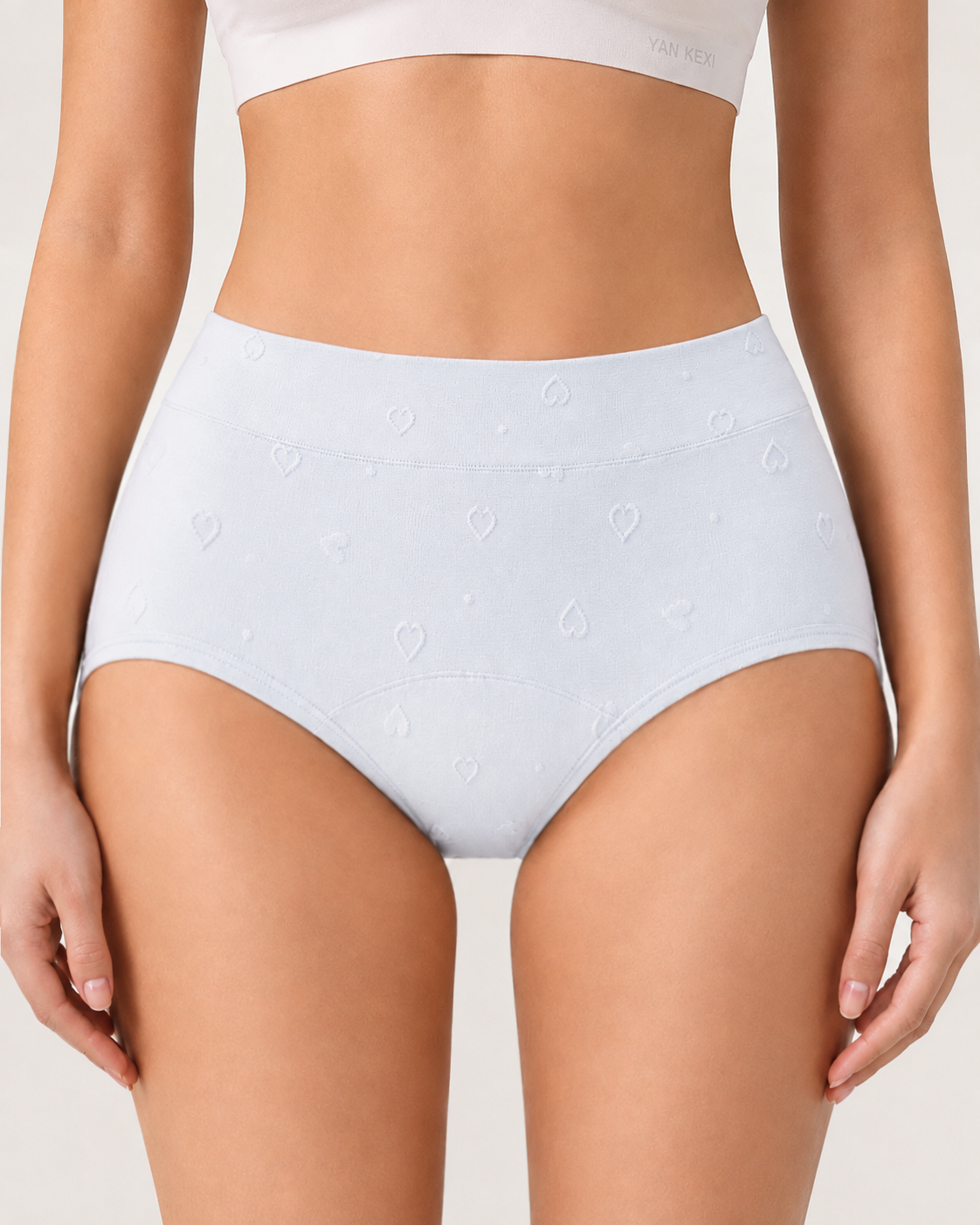 5-Pack Seamless Cotton Tummy Control Heart Jacquard Antibacterial Briefs