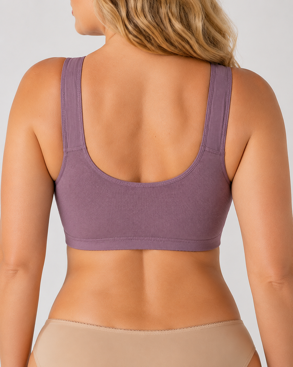 Plus Size Front-Close Seamless Wire-Free Full Cup Breathable Bra
