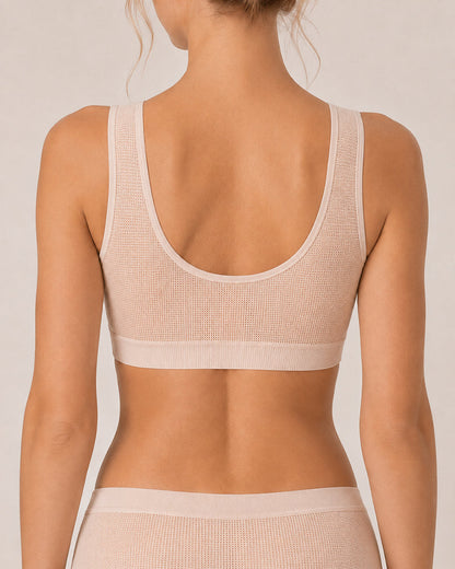Front Closure Ultra-thin Breathable Mesh Seamless Wire-free Vest Bra
