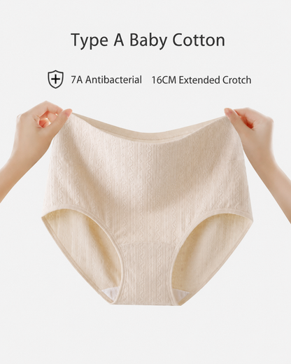 4-Pack High Waist Tummy Control Pure Cotton Briefs