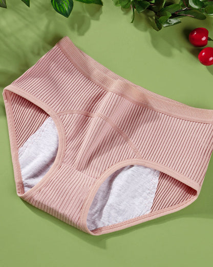 Women's Pure Cotton Menstrual Period Leak-proof Mid-high Waist Breathable Panties