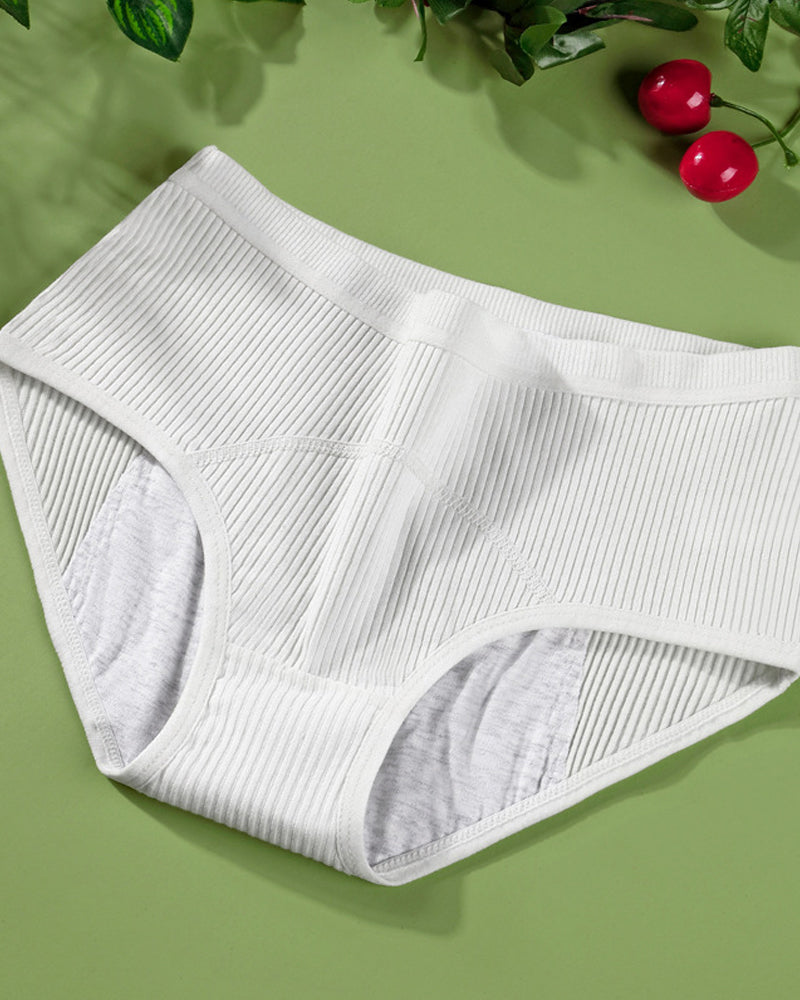 Women's Pure Cotton Menstrual Period Leak-proof Mid-high Waist Breathable Panties
