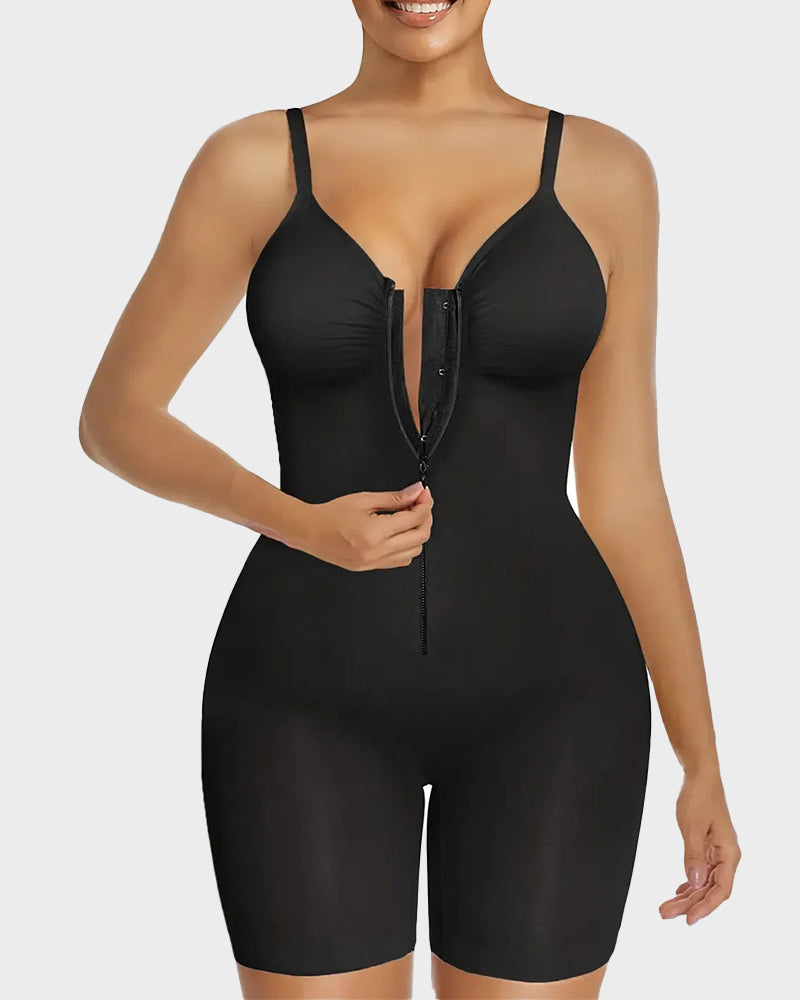 Tummy Control Zipper Bodysuit Shapewear