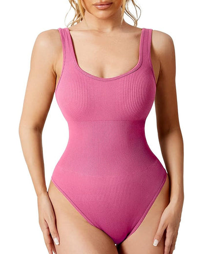 Women's Ribbed Sleeveless Bodycon Bodysuit