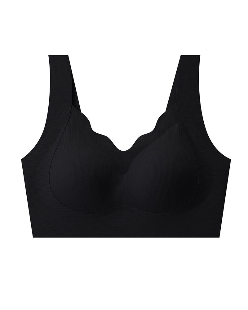 Women's V Neck Seamless Wire-free Comfortable Breathable Vest Bra